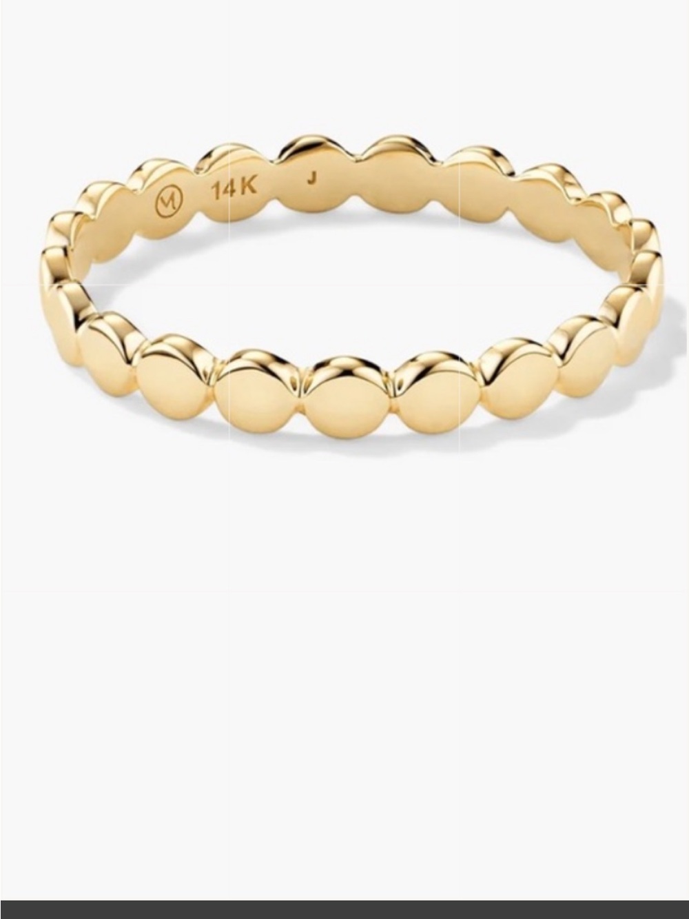 Mejuri DOT ring 14k gold excellent condition size 8
